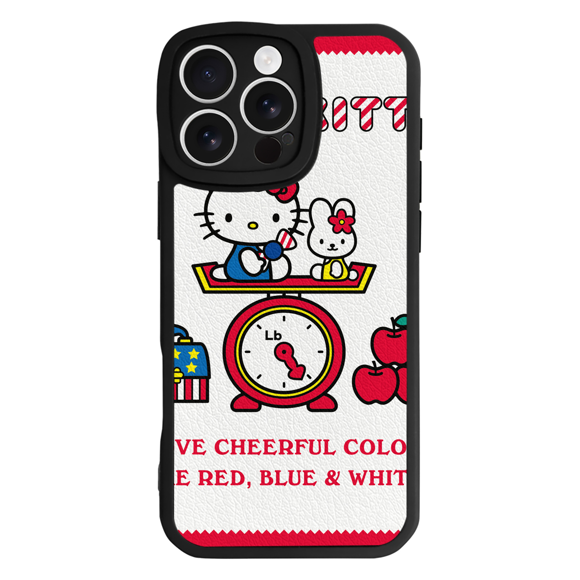 （画像用） Hello Kitty ハローキティ 【iPhone 16シリーズ対応】シリコンスマホケース（レザー調） 材質：シリコン